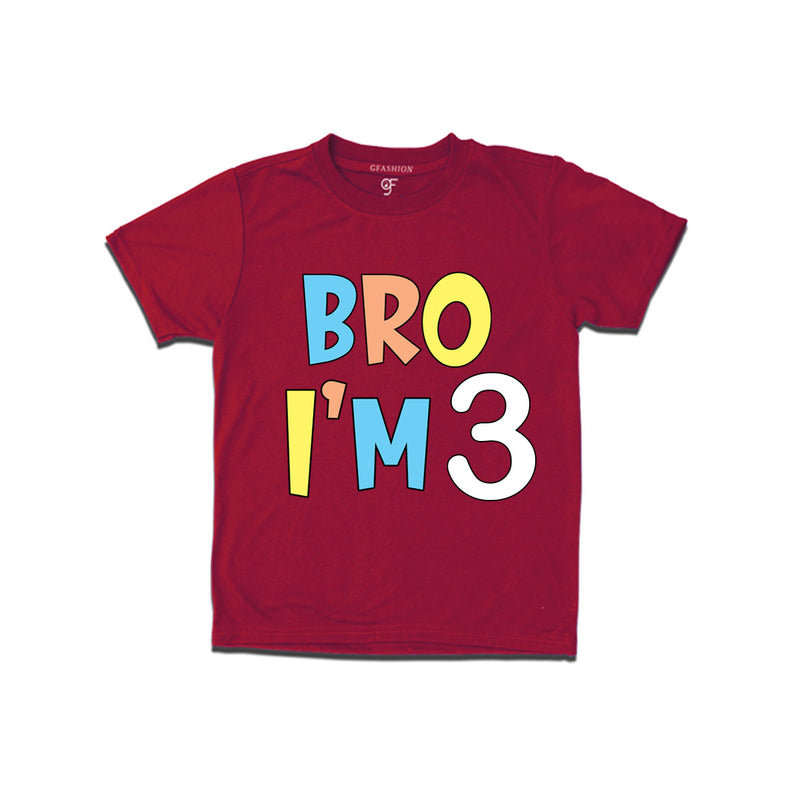 Bro I'm 3 trending birthday t shirts