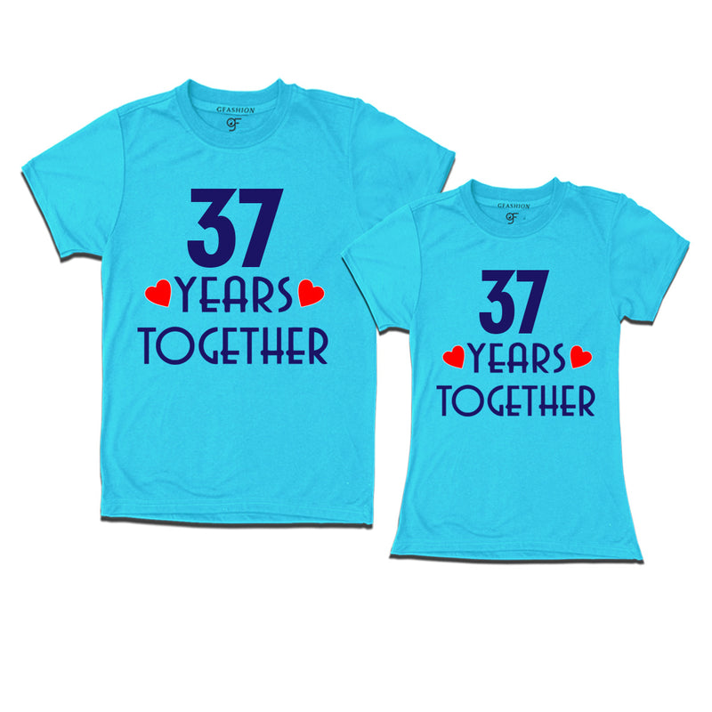 37 years together wedding anniversary couple t-shirts