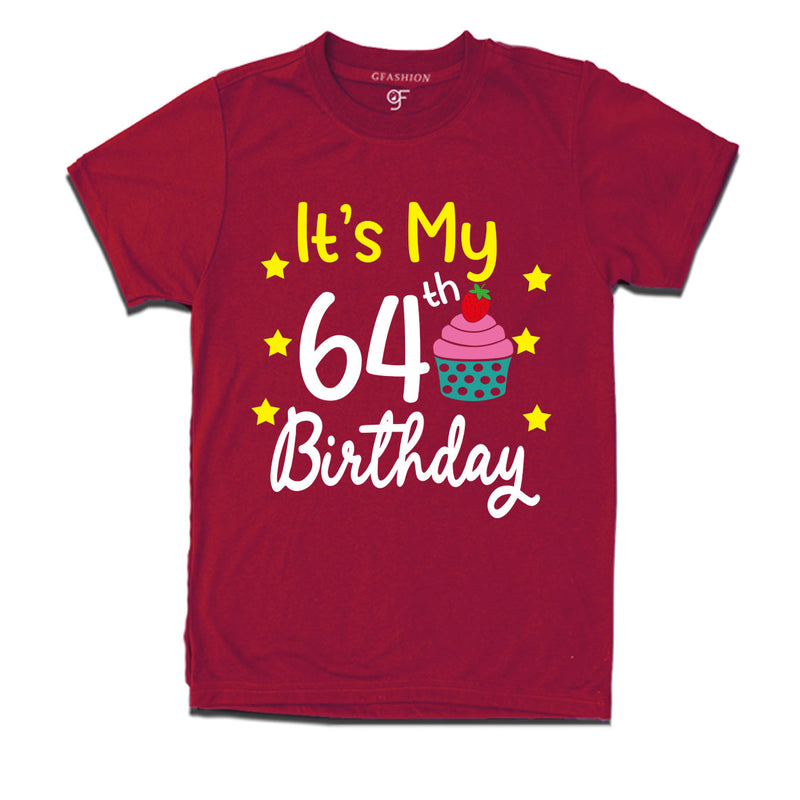 it's my 64th birthday tshirts for men's and women's
