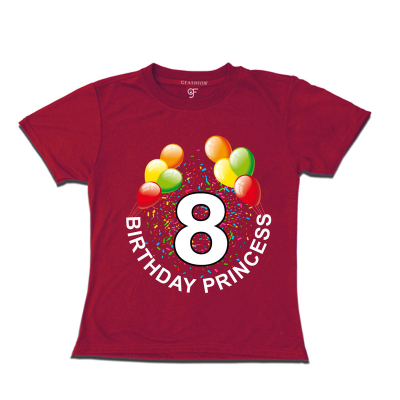 Birthday princess t shirts for 8th birthday