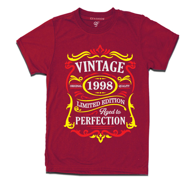 vintage 1998 original quality limited edition aged to perfection t-shirt