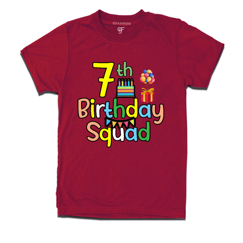 7th birthday squad t shirts