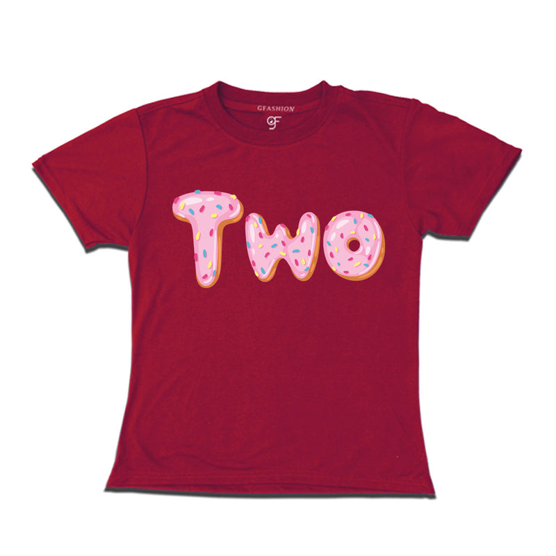 Donut Birthday girl t shirts for 2nd birthday