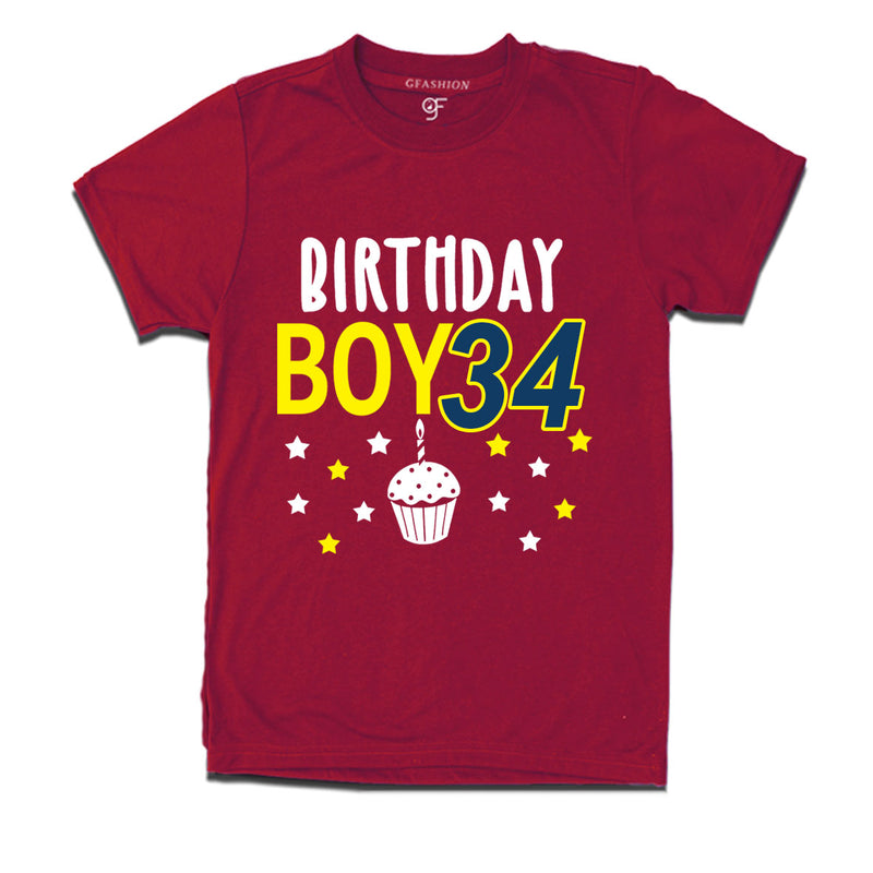 Birthday boy t shirts for 34th year