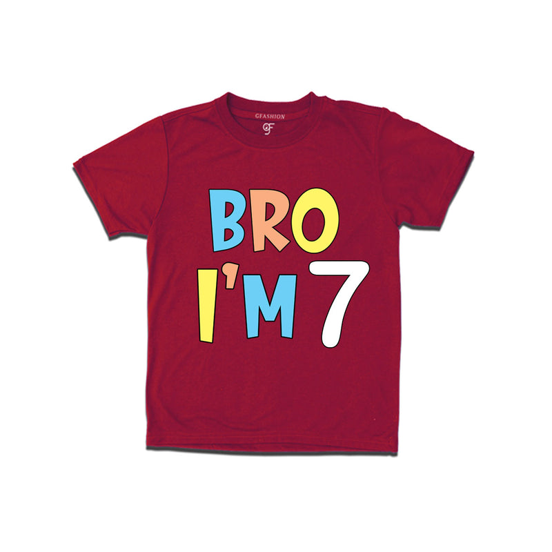 Bro I'm 7 trending birthday t shirts