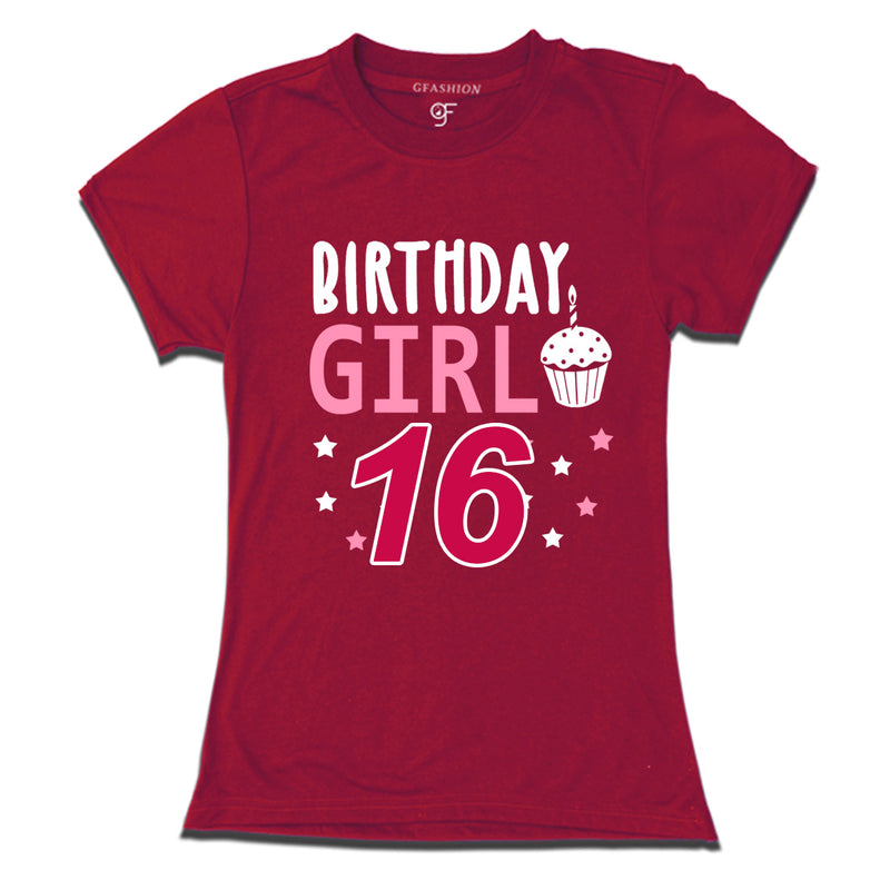 Birthday Girl t shirts for 16th year