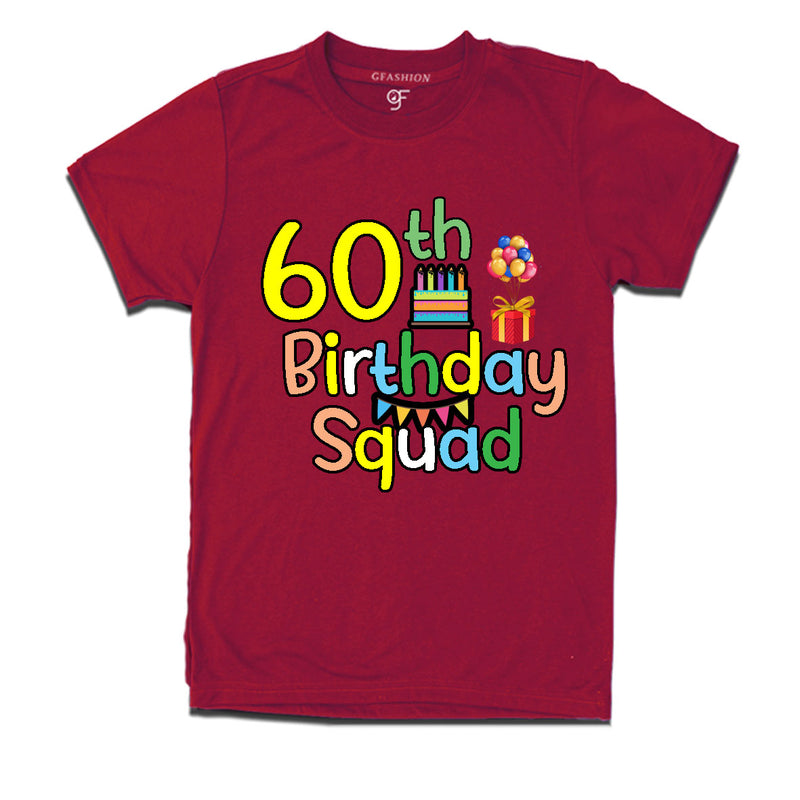 60th birthday squad t shirts