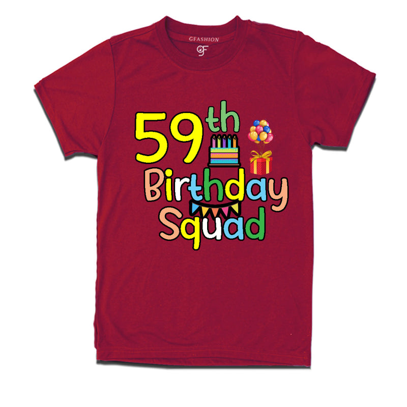 59th birthday squad t shirts