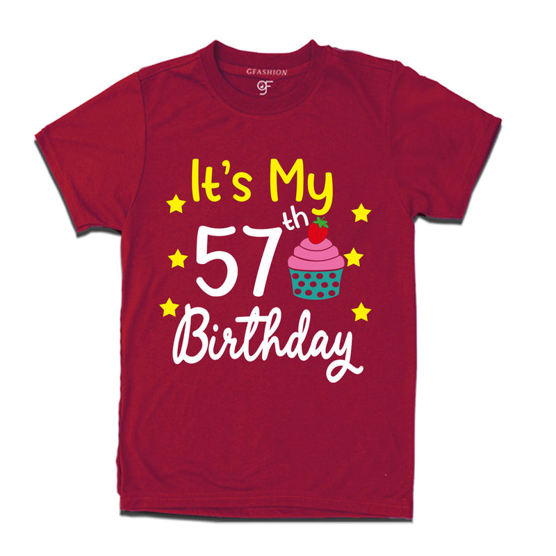 it's my 57th birthday tshirts for men's and women's