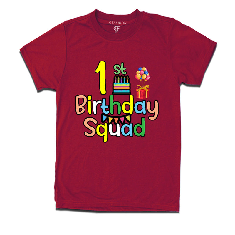 1st birthday squad t shirts