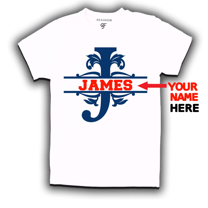 Initial J with name t shirts for kids and adults