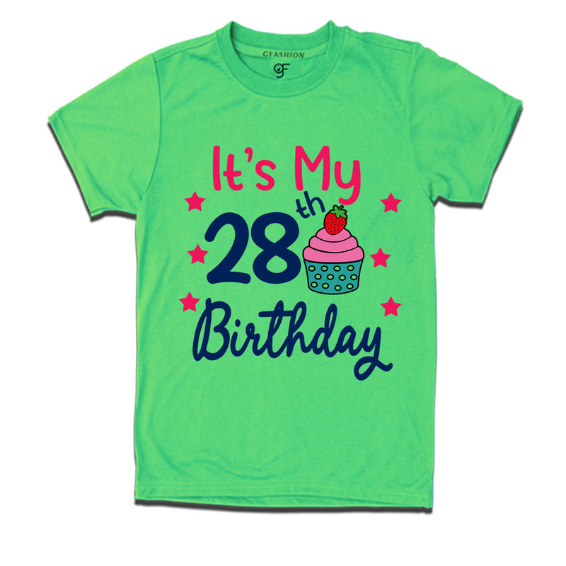 it's my 28th birthday tshirts for men's and women's