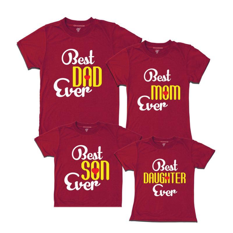 BEST DAD BEST MOM BEST SON BEST DAUGHTER EVER FAMILY T SHIRTS