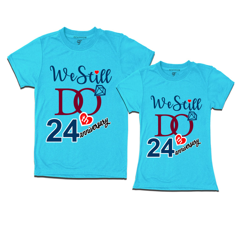 We Still Do Lovable 24th anniversary t shirts for couples