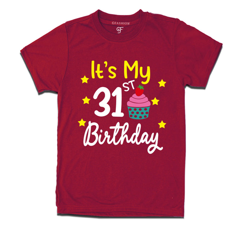 it's my 31st birthday tshirts for men's and women's