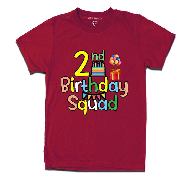 2nd birthday squad t shirts