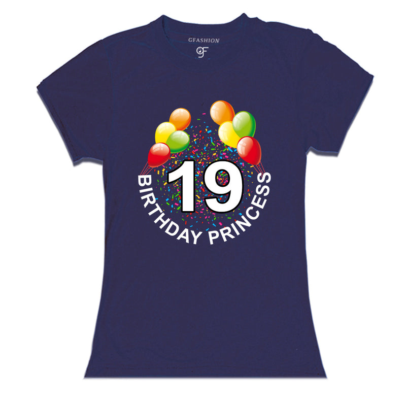 Birthday princess t shirts for 19th birthday