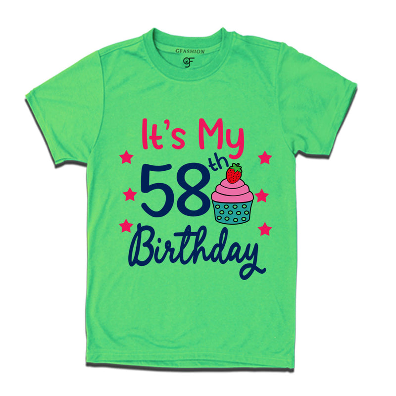 it's my 58th birthday tshirts for men's and women's