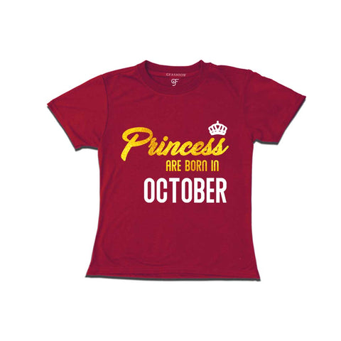 Princess Born in October t birthday  t-shirts