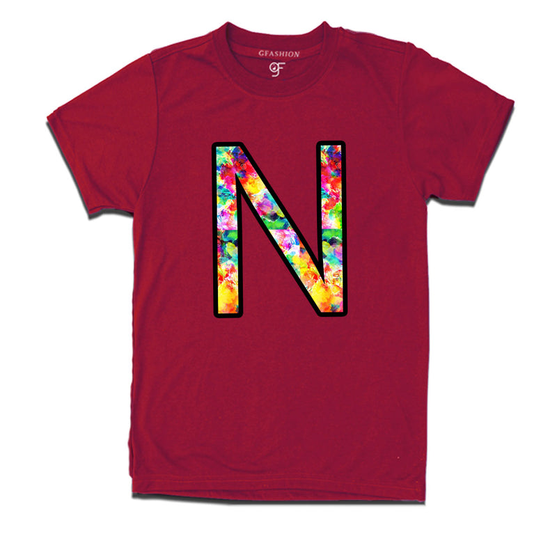 Initial N t shirts for kids and adults