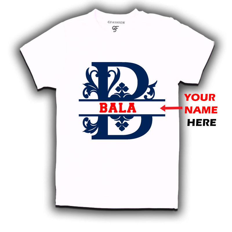 Initial B with name t shirts for kids and adults