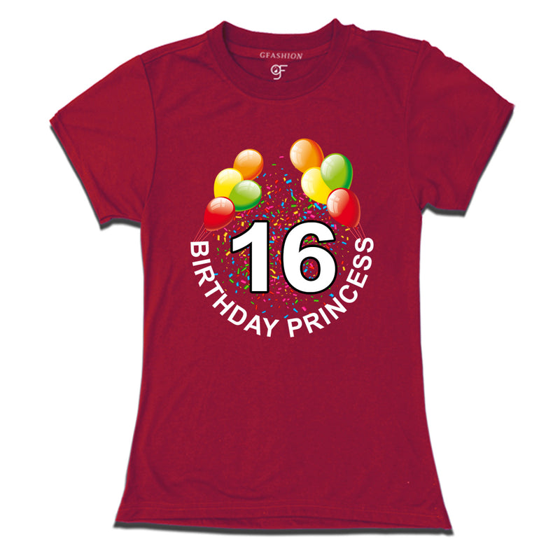 Birthday princess t shirts for 16th birthday