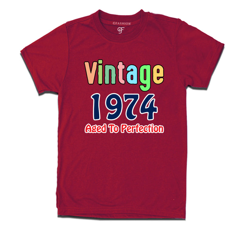 vintage 1974 aged to perfection t-shirts