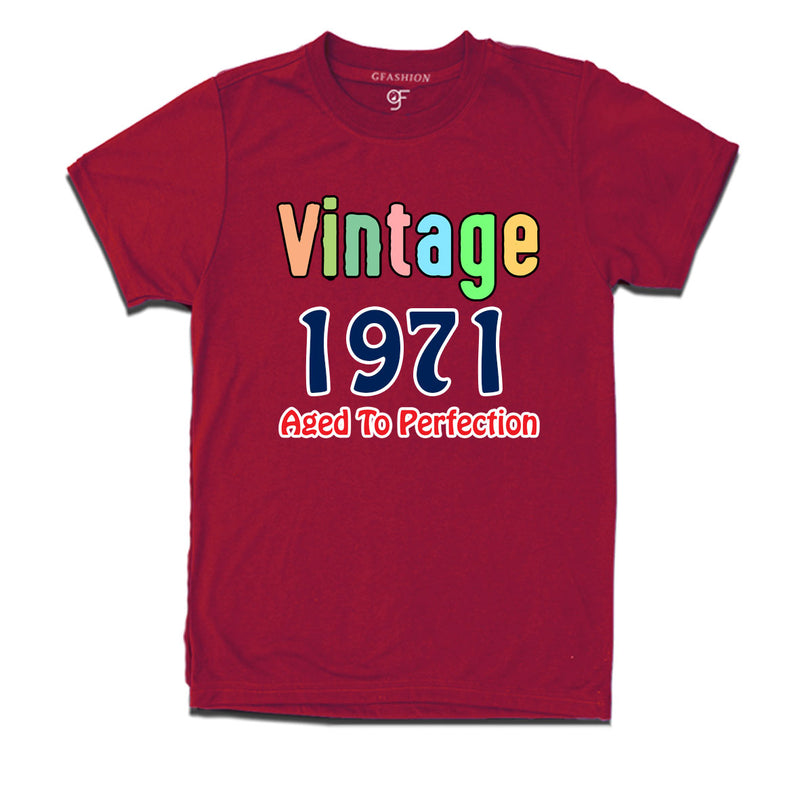 vintage 1971 aged to perfection t-shirts