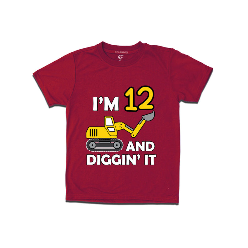 I'm 12 and Digging It t shirts for boys and girls