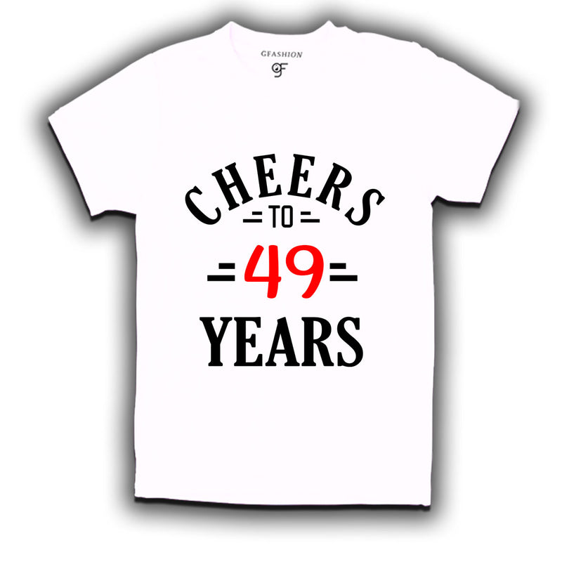 Cheers to 49 years birthday t shirts for 49th birthday