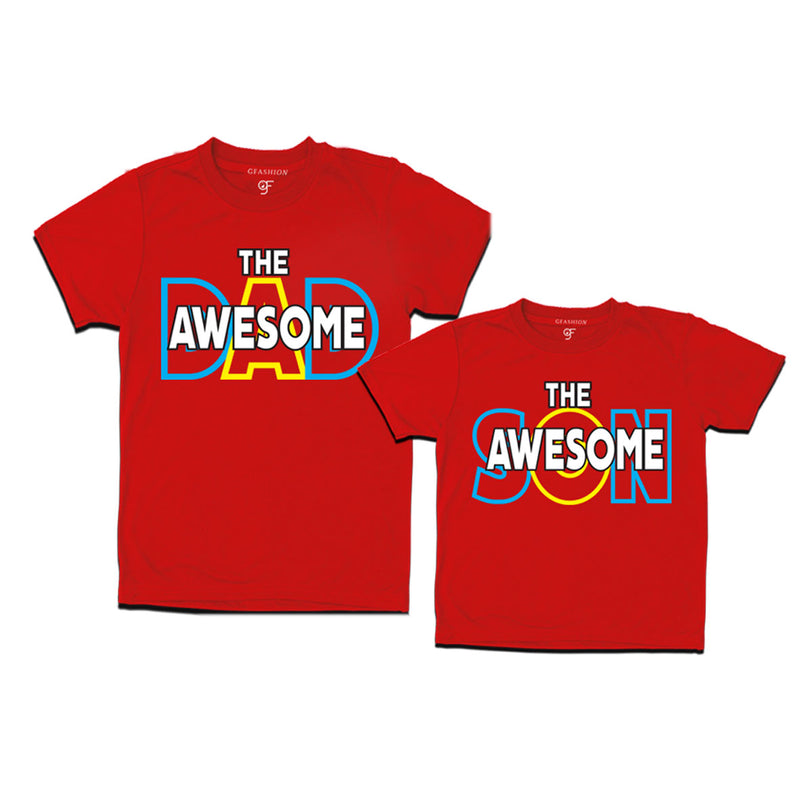 Awesome dad awesome son father son t-shirts