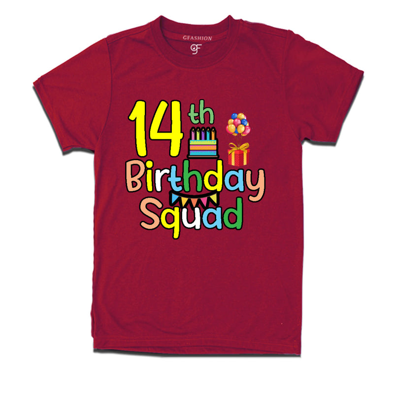 14th birthday squad t shirts