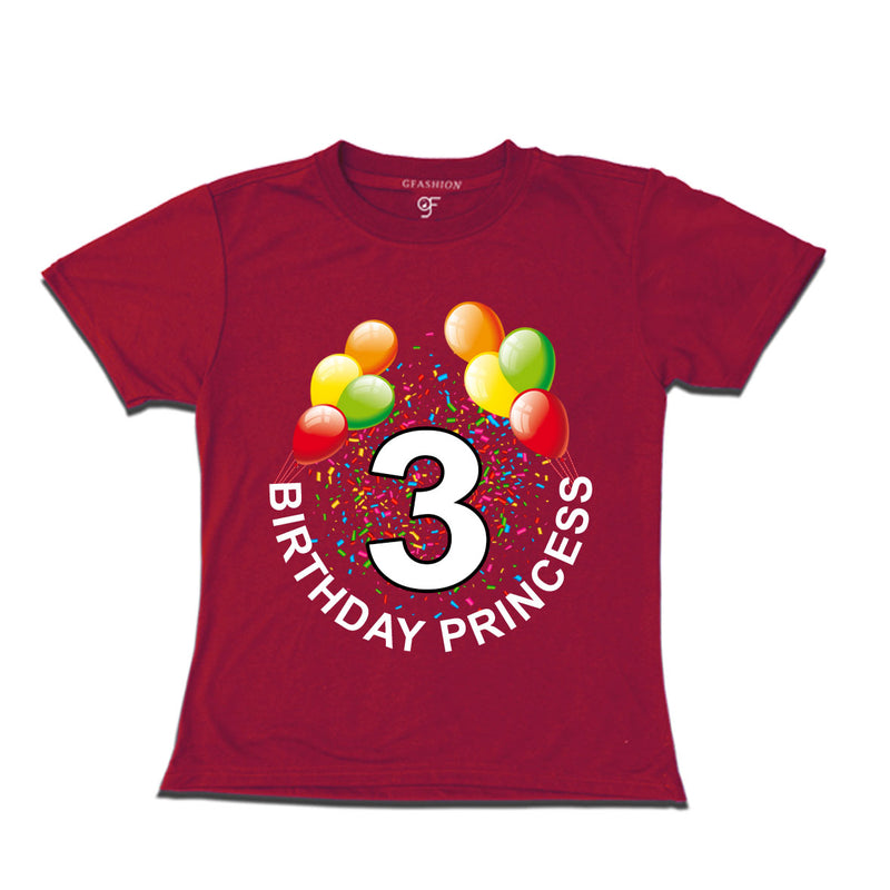 Birthday princess t shirts for 3rd birthday