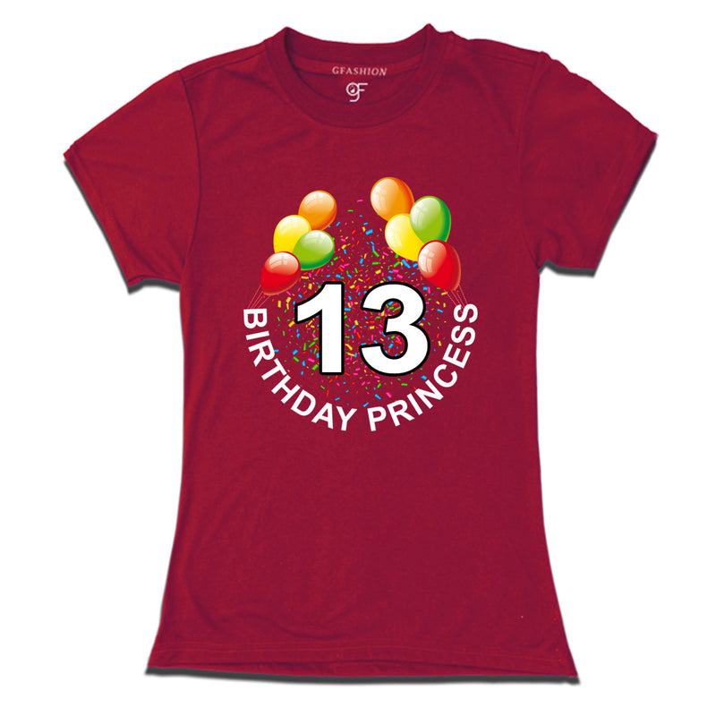 Birthday princess t shirts for 13th birthday