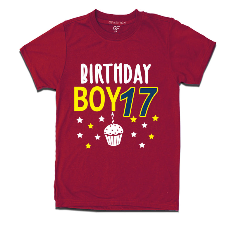 Birthday boy t shirts for 17th year