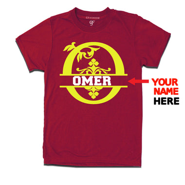 Initial O with name t shirts for kids and adults