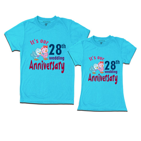 Its our 28th wedding anniversary cute couple t-shirts