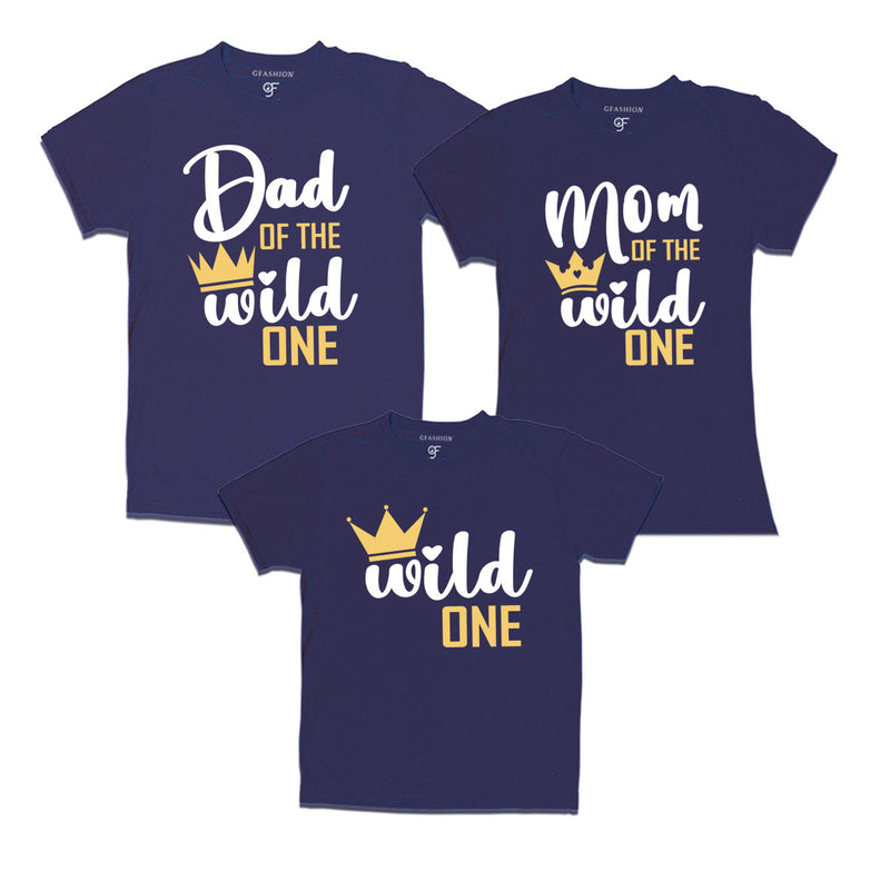 DAD OF THE WILD ONE MOM OF THE WILD ONE AND WILD ONE FAMILY T SHIRTS