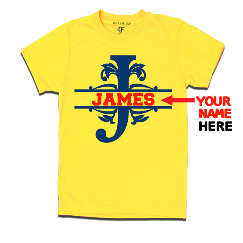 Initial J with name t shirts for kids and adults