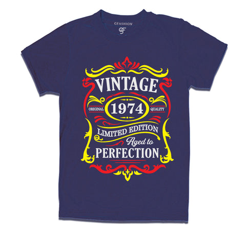 vintage 1974 original quality limited edition aged to perfection t-shirt