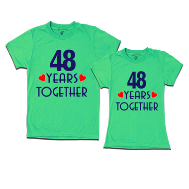 48 years together wedding anniversary couple t-shirts