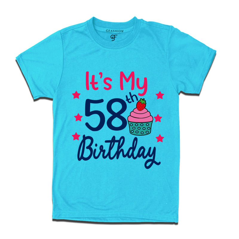 it's my 58th birthday tshirts for men's and women's