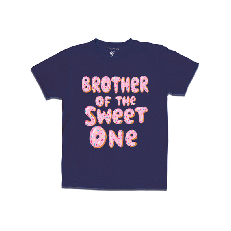 Brother of the sweet one with pink Donut boys t shirt