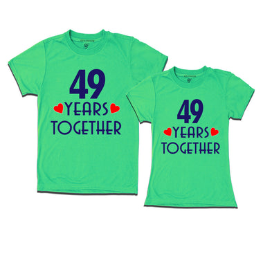49 years together wedding anniversary couple t-shirts