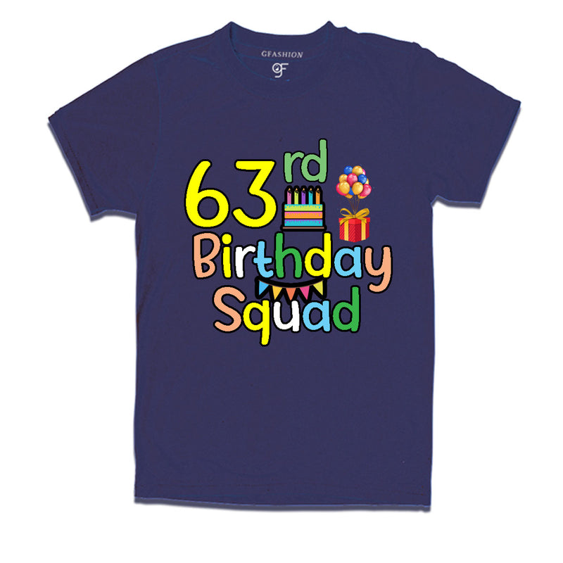 63rd birthday squad t shirts