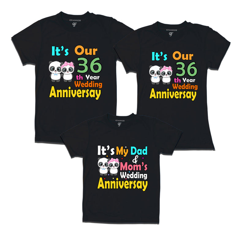 It's our 36th year wedding anniversary family tshirts.