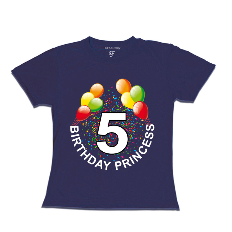 Birthday princess t shirts for 5th birthday
