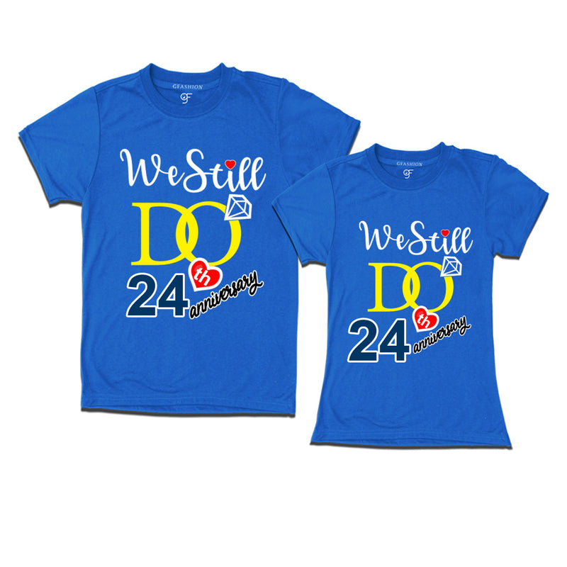 We Still Do Lovable 24th anniversary t shirts for couples