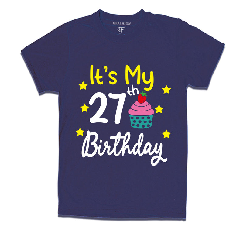 it's my 27th birthday tshirts for men's and women's