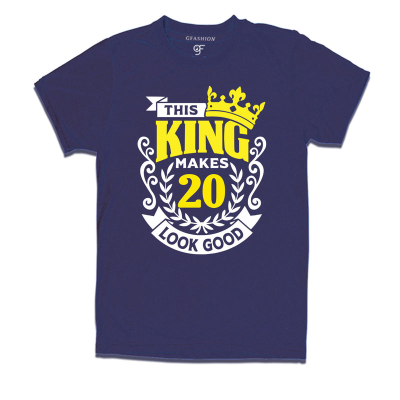 This king makes 20 look good 20th birthday mens tshirts